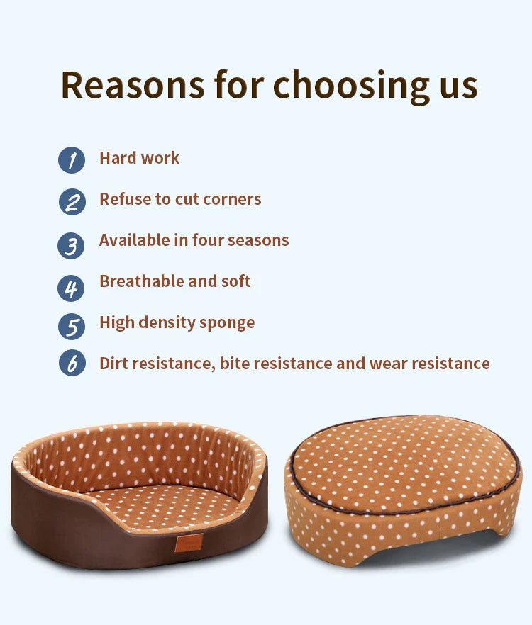 Dog Bed Mat & Sofa Kennel - Soft, Breathable Cushion