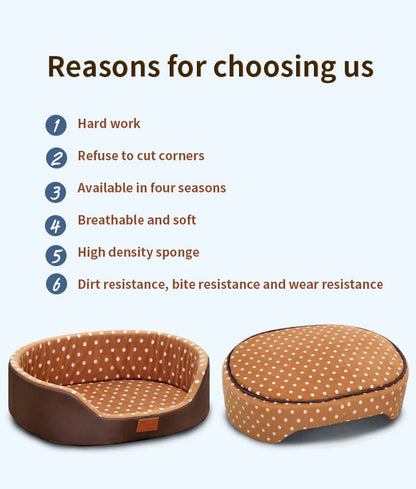 Dog Bed Mat & Sofa Kennel - Soft, Breathable Cushion