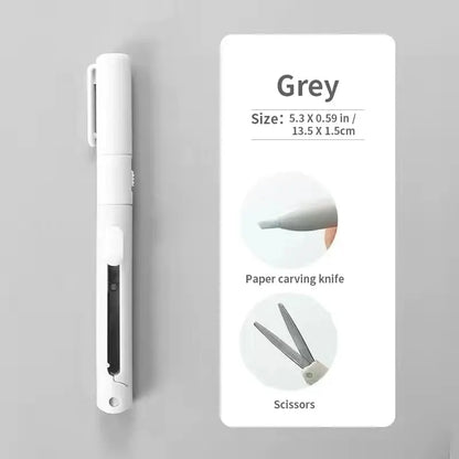Mini 2-in-1 Portable Scissors & Paper Cutter Knife for Crafting