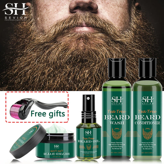 Beard Growth Kit for Men – Oil, Shampoo & Moustache Care Set