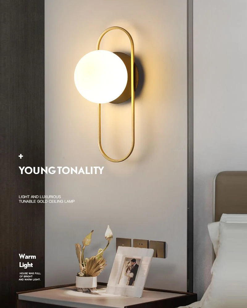 Interior LED Wall Lamp with G9 Bulb – Black & Gold Wall Sconce