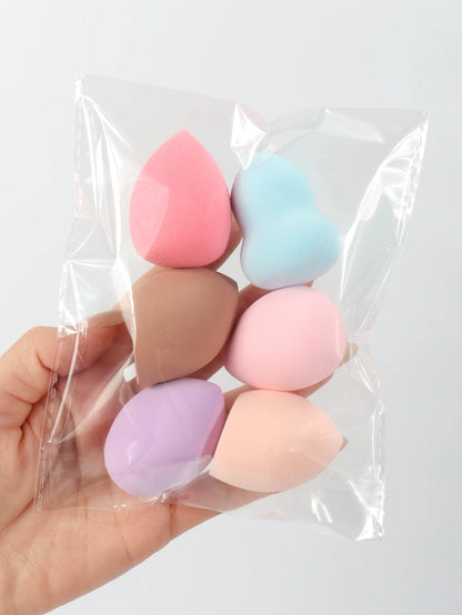 Medium Beauty Sponges – 6–60pcs Random Colors & Shapes for Makeup