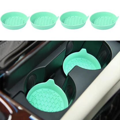 2/4pcs Silicone Car Cup Holder Coasters – Non-Slip & Universal Fit