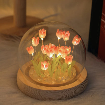 DIY Tulip LED Night Light – Battery Operated Flower Table Lamp