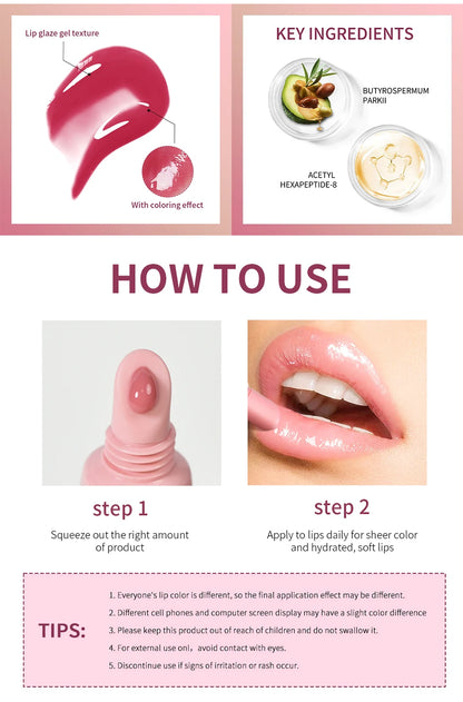 10ml Mirror Lip Glaze – Jelly Lip Oil for Shine, Moisture & Care