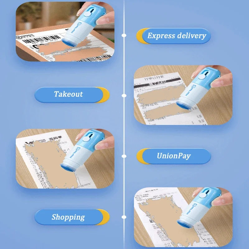 2-in-1 Thermal Paper Eraser & Mail Opener – Privacy Protection Tool