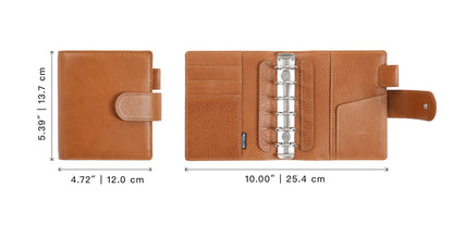Pocket/A7 Ring Planner – 25mm Vegetable Tanned Leather Organizer