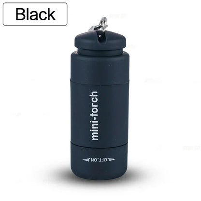 USB Rechargeable LED Pocket Flashlight – Mini Keychain, Waterproof