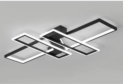 Modern Rectangle LED Ceiling Light – Creative Living Room Fixture