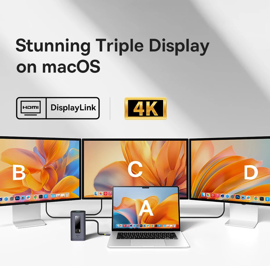 USB-C 11-in-1 Hub – 4K HDMI, DP Triple Display, 100W PD Dock