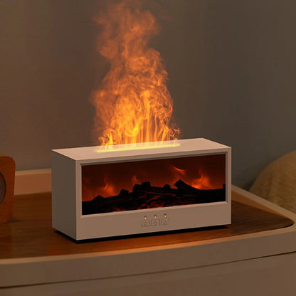 Dynamic Flame Fireplace Air Humidifier & Essential Oil Diffuser