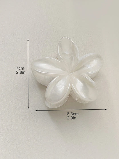 2 Pcs Marble Flower Hair Claw Clips – Cute Beach Hair Accessories