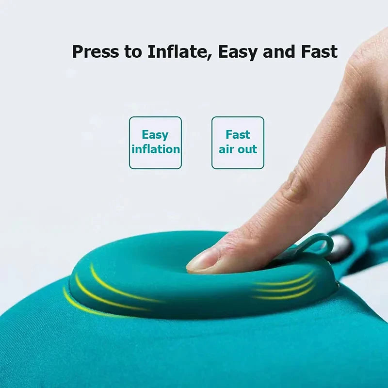Inflatable U-Shaped Travel Pillow – Neck Support for Travel Comfort