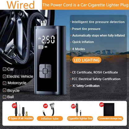 Portable Car Tire Inflator – Fast Air Compressor for Car, Bike & Ball