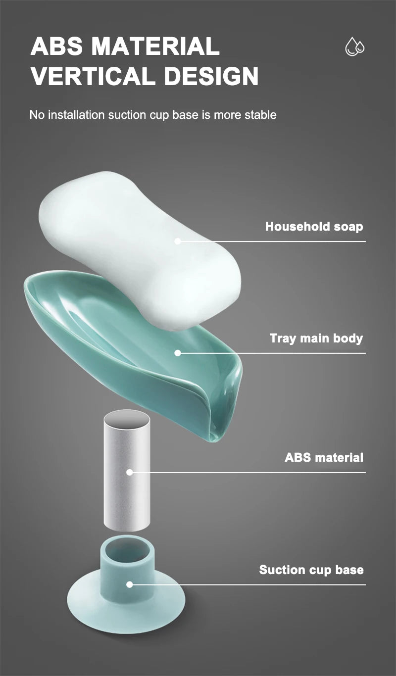 Leaf Shape Soap Holder with Suction Cup