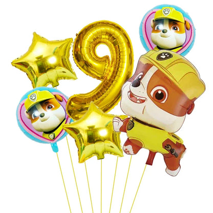 6pcs Paw Patrol Foil Balloons – Kids Birthday Party Decorations