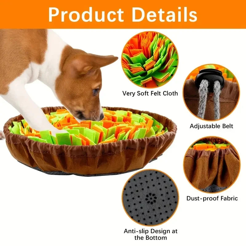 Felt Snuffle Mat for Dogs – Washable Slow Feeding & Training Pad