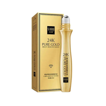 24K Gold Eye Roller Cream – Hydrating, Anti-Dark Circles, 15ml