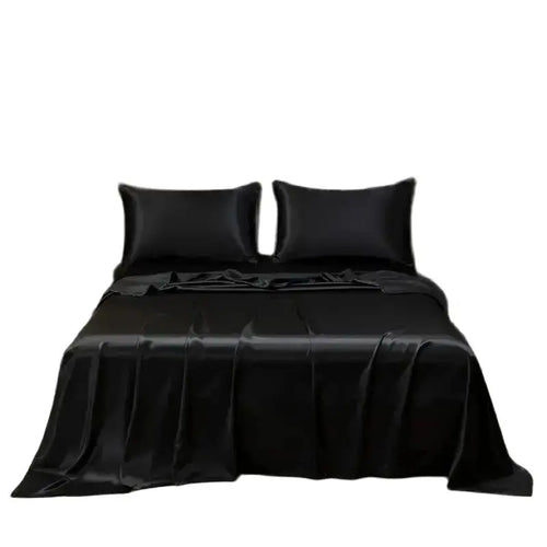 Silky Satin Bed Sheet Set – Cooling Summer Sheets with Pillowcase