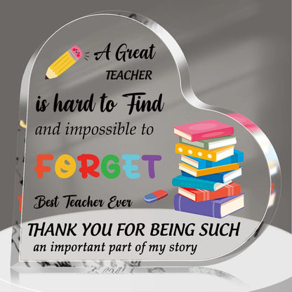 Teacher Appreciation Acrylic Plaque – Thank You Gift Keepsake