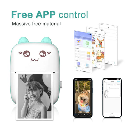 Mini Bluetooth Label Printer – Portable Error Note Photo Printer