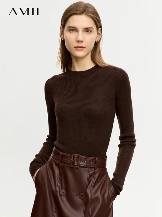 Women’s Slim Fit Turtleneck Sweater – Warm High Elastic Pullover