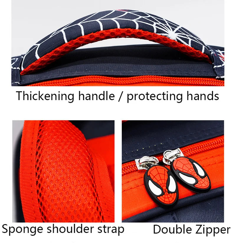 Cartmela Spider Backpack & Pencil Case Set | Waterproof Cartoon School Bag for Boys