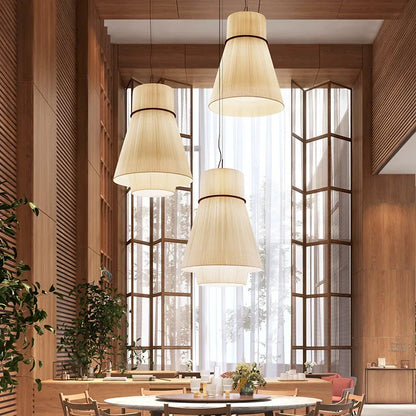 Wabi-Sabi Fabric Pendant Lights – Modern Minimalist Dining Lamps
