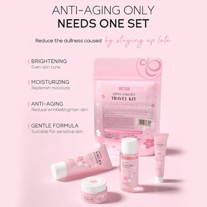 Skincare Set with Cleanser, Serum, Cream & Eye Care Kit