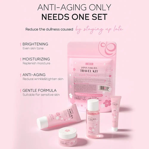 Skincare Set with Cleanser, Serum, Cream & Eye Care Kit