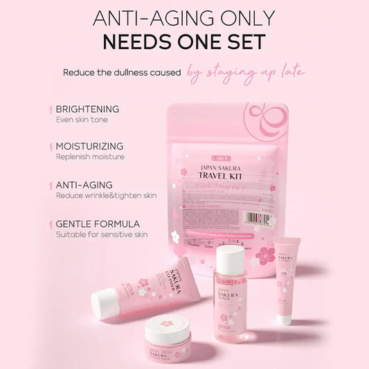 Skincare Set with Cleanser, Serum, Cream & Eye Care Kit