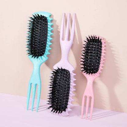 Curly Hair Styling Brush – Nylon Detangling & Volumizing Comb