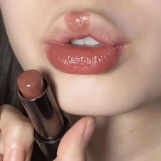 Red Brown Waterproof Lipstick – Moisturizing & Long-Lasting Shine