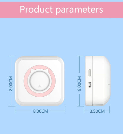 Mini Bluetooth Label Printer – Portable Error Note Photo Printer