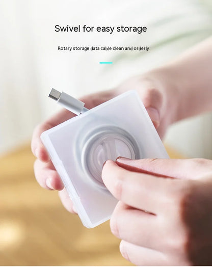 Portable Transparent Cable Organizer & Retractable Wire Winder