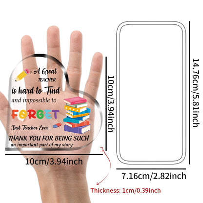 Teacher Appreciation Acrylic Plaque – Thank You Gift Keepsake
