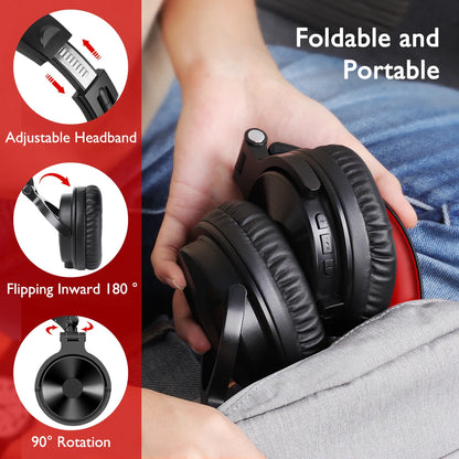 2-in-1 Bluetooth 5.2 Headphones – Wireless & Wired with Mic