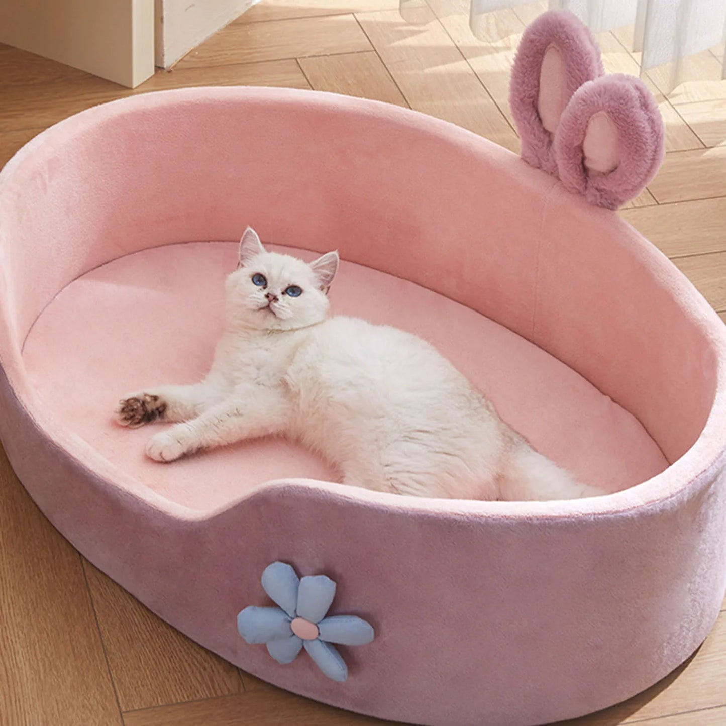 Detachable Washable Pet Bed – Soft 4-Season Bed for Cats & Dogs