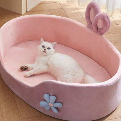 Detachable Washable Pet Bed – Soft 4-Season Bed for Cats & Dogs