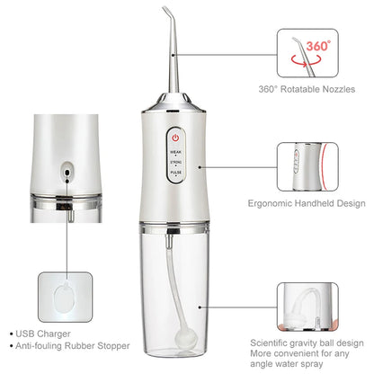 Portable Electric Water Flosser – Rechargeable Oral Irrigator