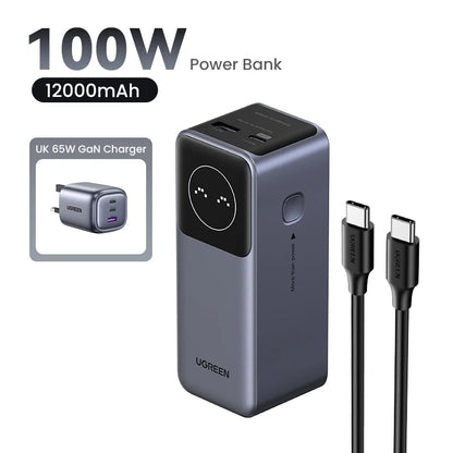 Cartmela 100W 12000mAh Power Bank | PD Fast Charging for Laptops, Tablets & Smartphones
