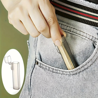 Portable Clear Toothpick Holder for Travel, Kitchen & Outdoor Use