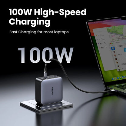 100W GaN Fast Charger – 5-Port USB-C PD QC4.0 Charger Hub