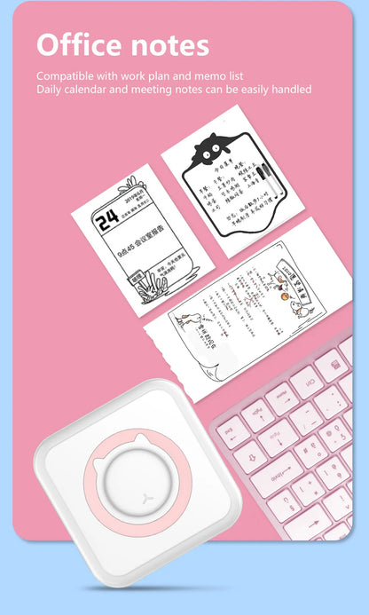 Mini Bluetooth Label Printer – Portable Error Note Photo Printer