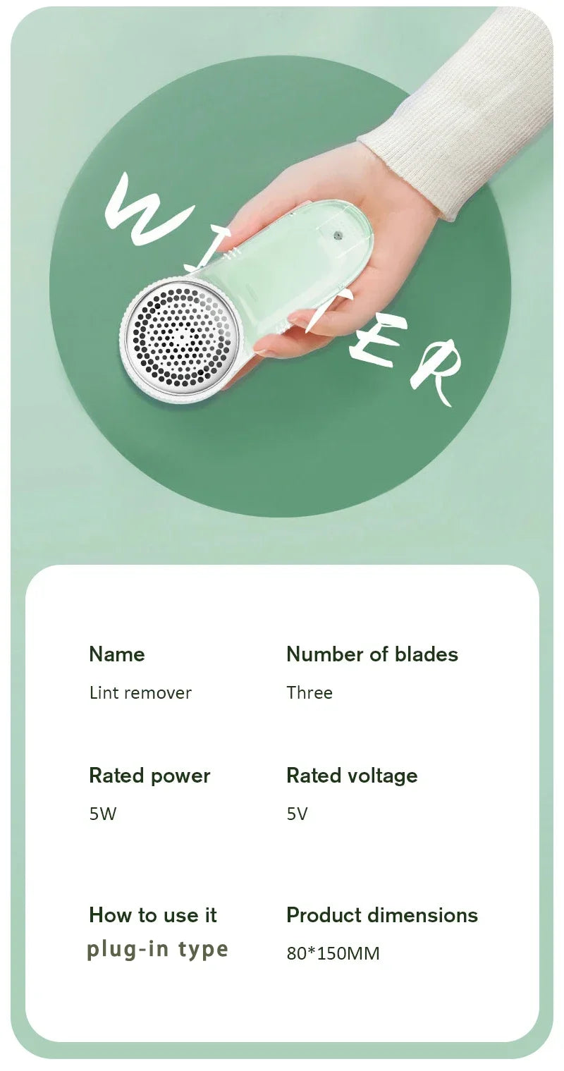 Portable Electric Fabric Lint Remover & Shaver