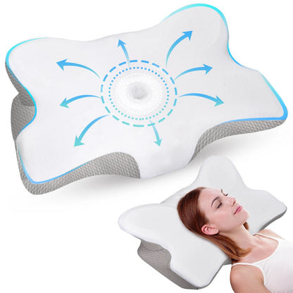 Pulatree Orthopedic Neck Pillow | Ergonomic Memory Foam Cervical