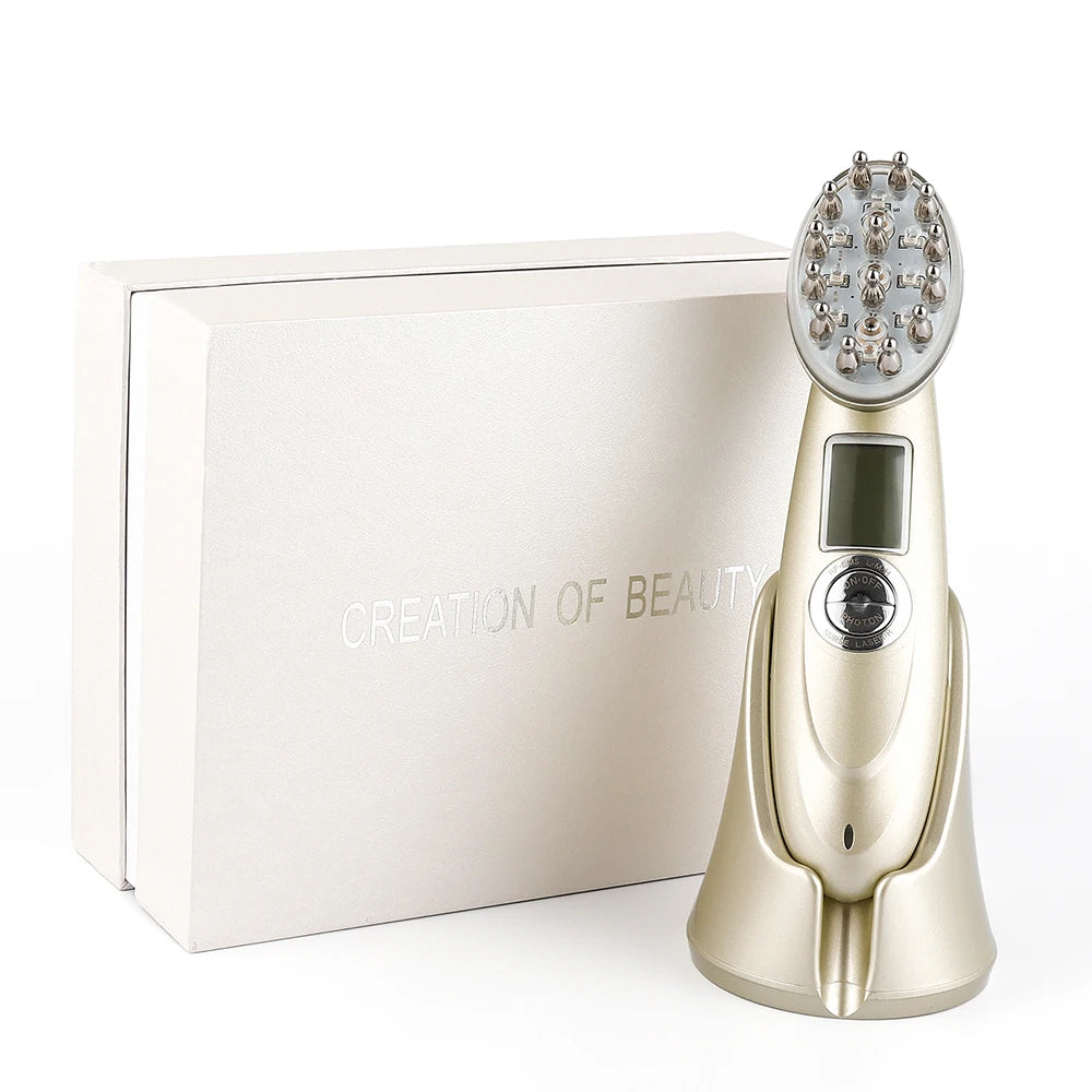 EMS Electric Scalp Massager – LED Hair Growth & Anti-Hair Loss Comb