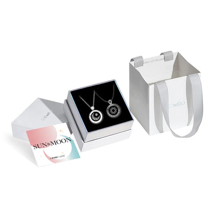 Couple Touch Necklaces – Natural Agate Long Distance Gift Set