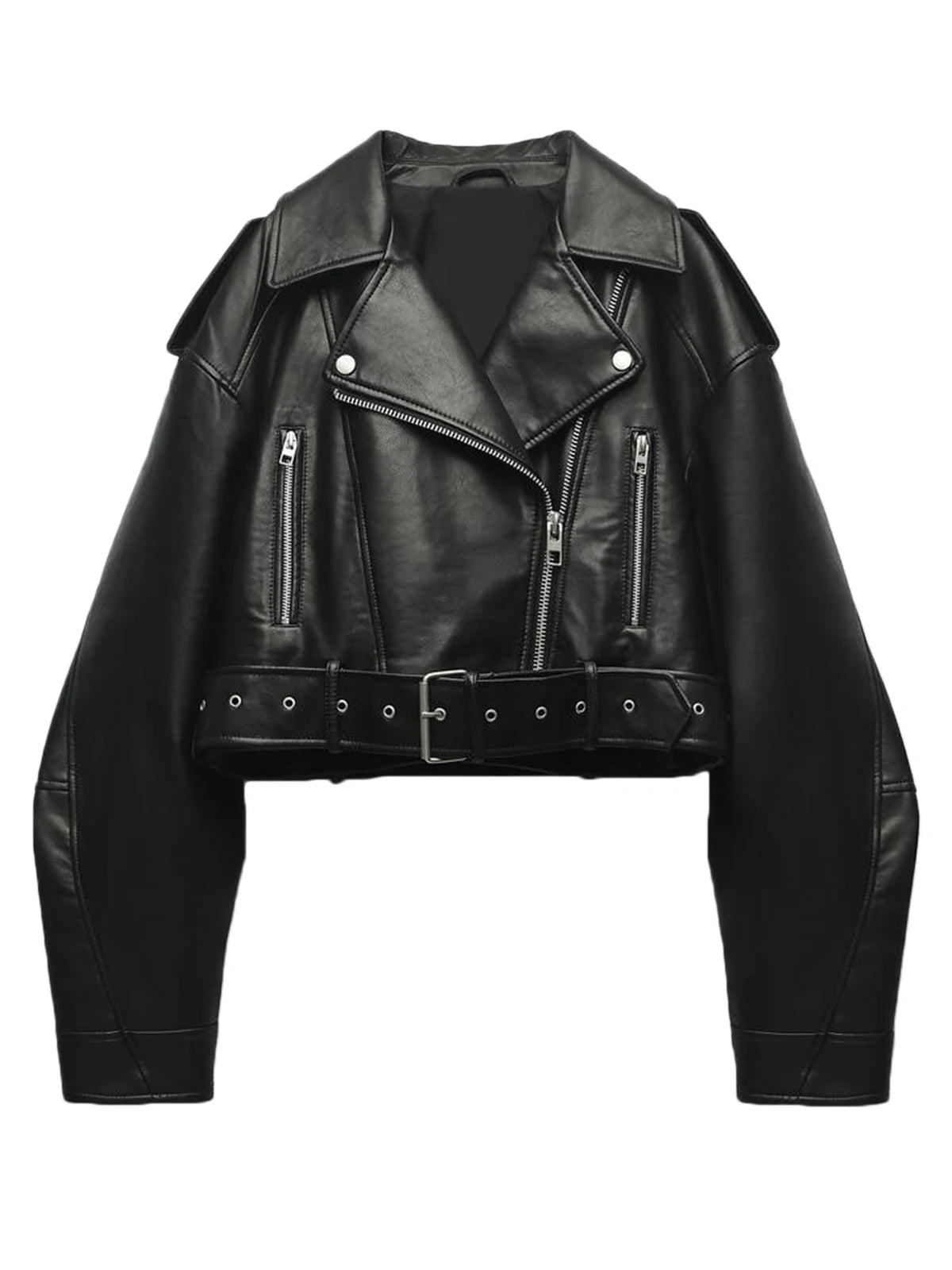 Fitaylor Faux PU Leather Jacket for Women