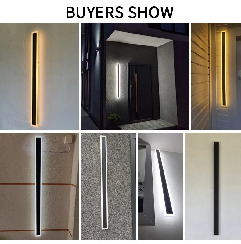 Outdoor Waterproof LED Wall Lights with Remote – Modern Dimmable